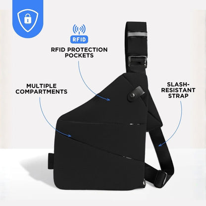 TRAVGUARD – Borsa a tracolla antifurto con protezione RFID e design idrorepellente