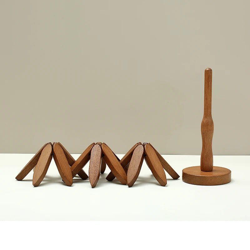 WOODBRAID – Set di 4 pezzi di sottobicchieri e presine con design a tema albero di bambù