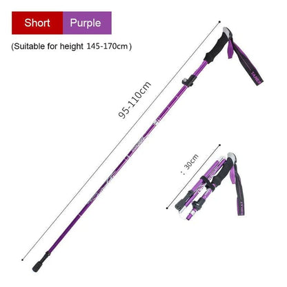 TrekLite - Bastoncini da trekking telescopici ultra-leggeri a 5 pezzi per escursioni in montagna e trekking