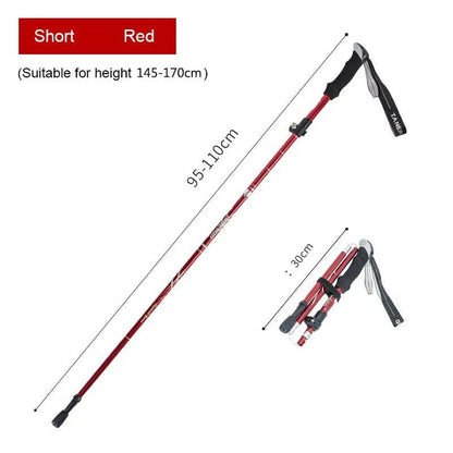 TrekLite - Bastoncini da trekking telescopici ultra-leggeri a 5 pezzi per escursioni in montagna e trekking