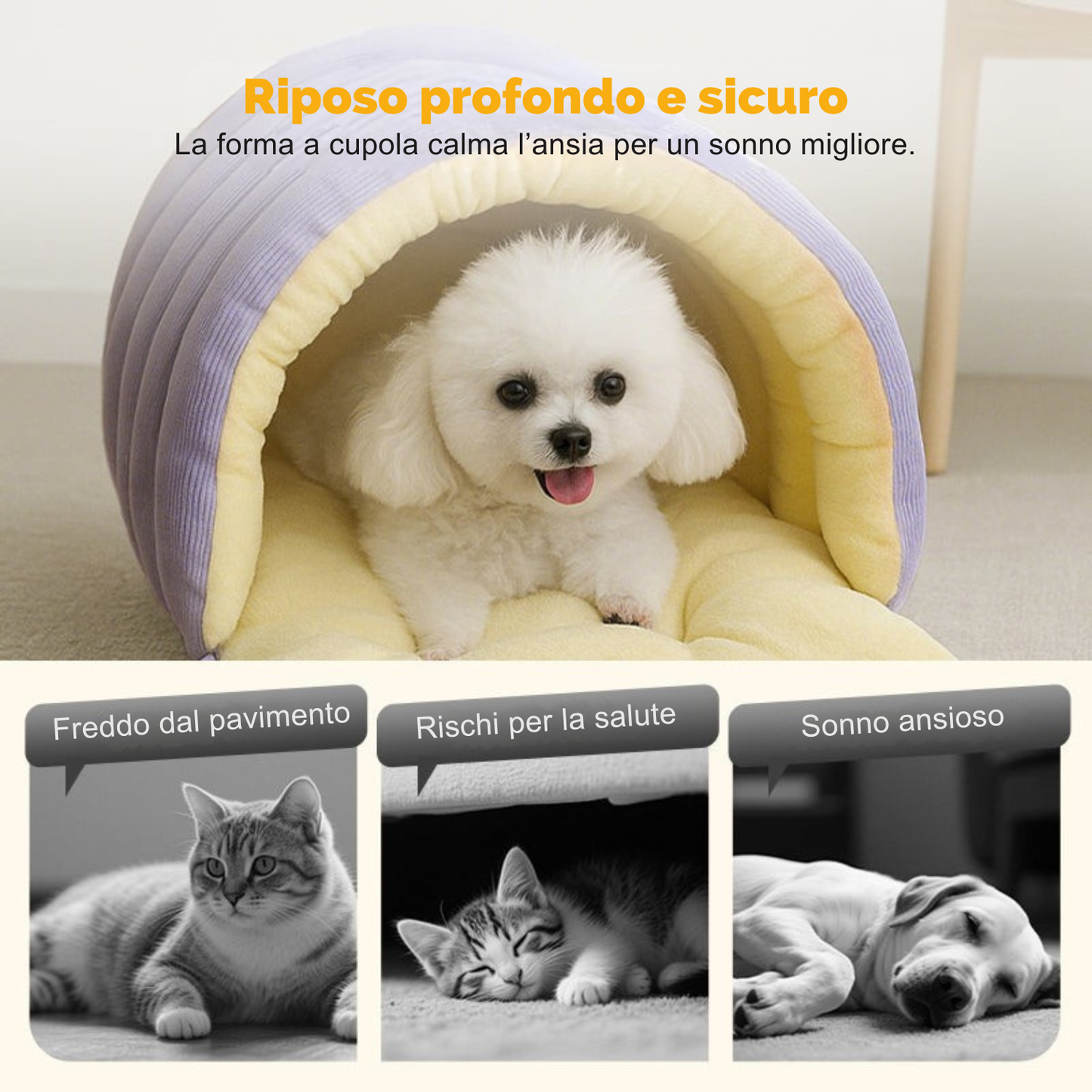 Felltraum – Grotta Deluxe super morbida per animali domestici