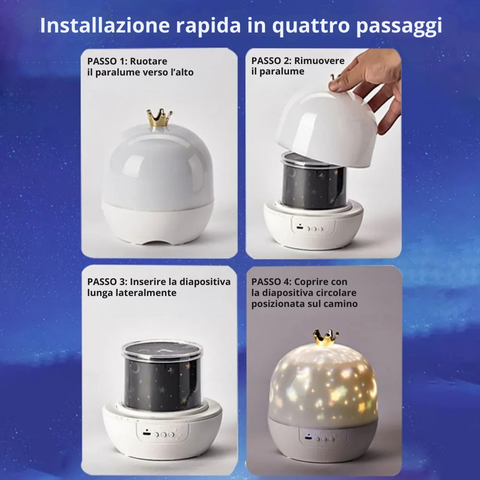 Luce Notturna & Proiettore 2-in-1 per Bambini