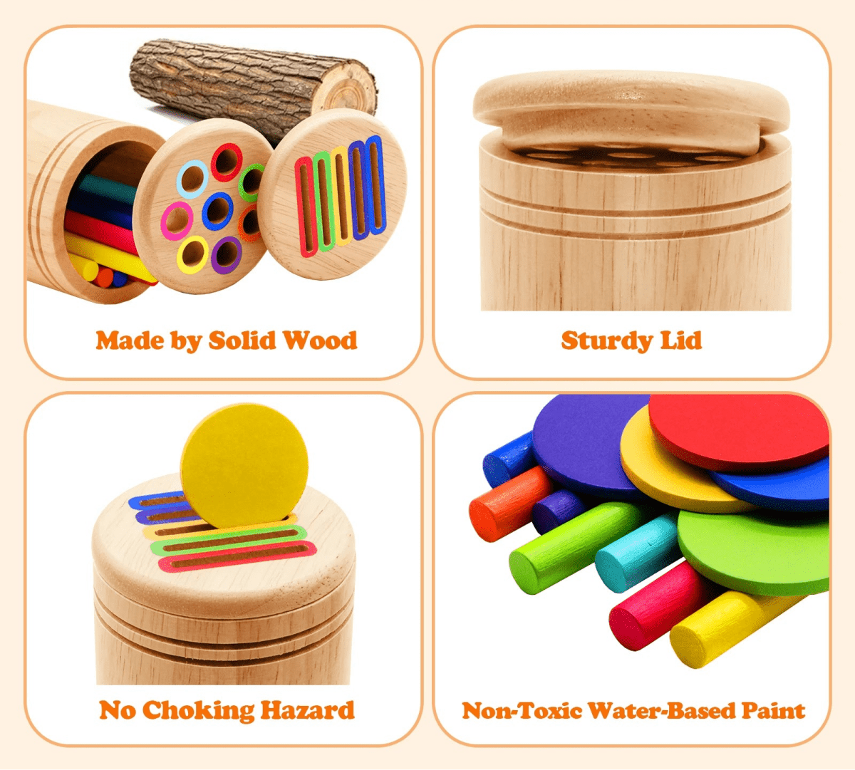 BRAINBLOOM – Gioco educativo in legno per la classificazione di forme e colori