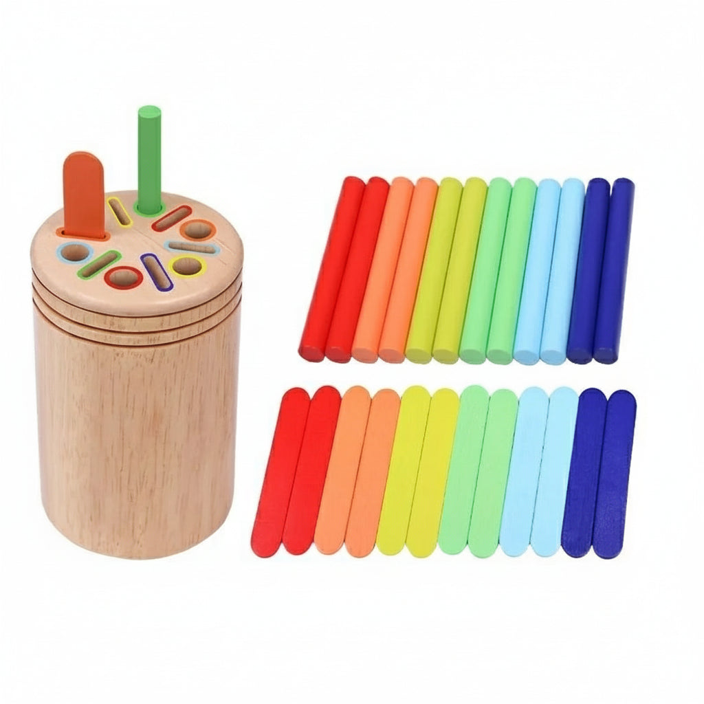 BRAINBLOOM – Gioco educativo in legno per la classificazione di forme e colori