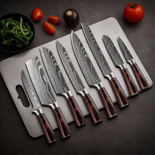 Rassivo – Set di 8 Coltelli da Chef