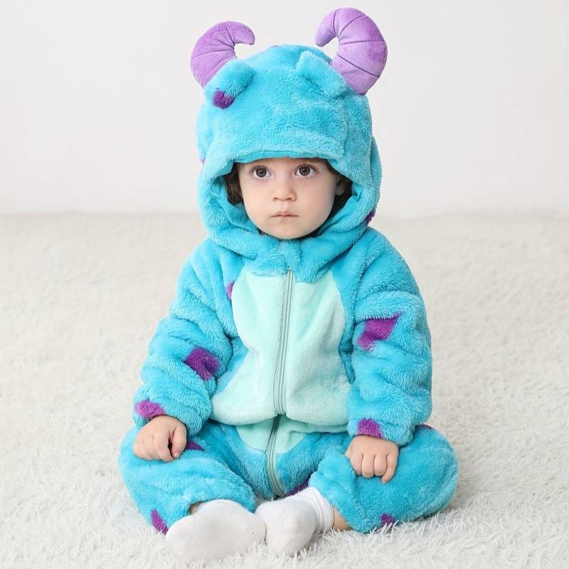 Tutina per Neonati a Tema Animali – Cotone Morbido e Pile Ipoallergenico
