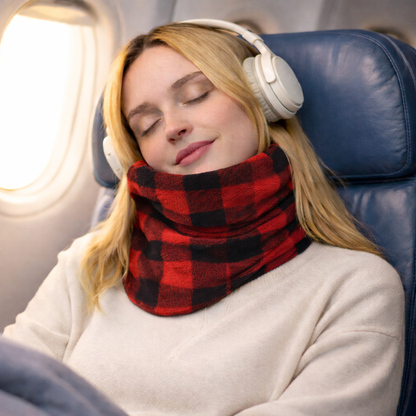 Cuscino da viaggio avvolgente per il collo, cuscino di sostegno per aereo e auto