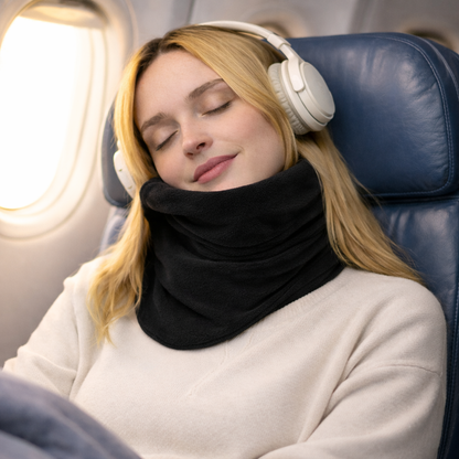 Cuscino da viaggio avvolgente per il collo, cuscino di sostegno per aereo e auto