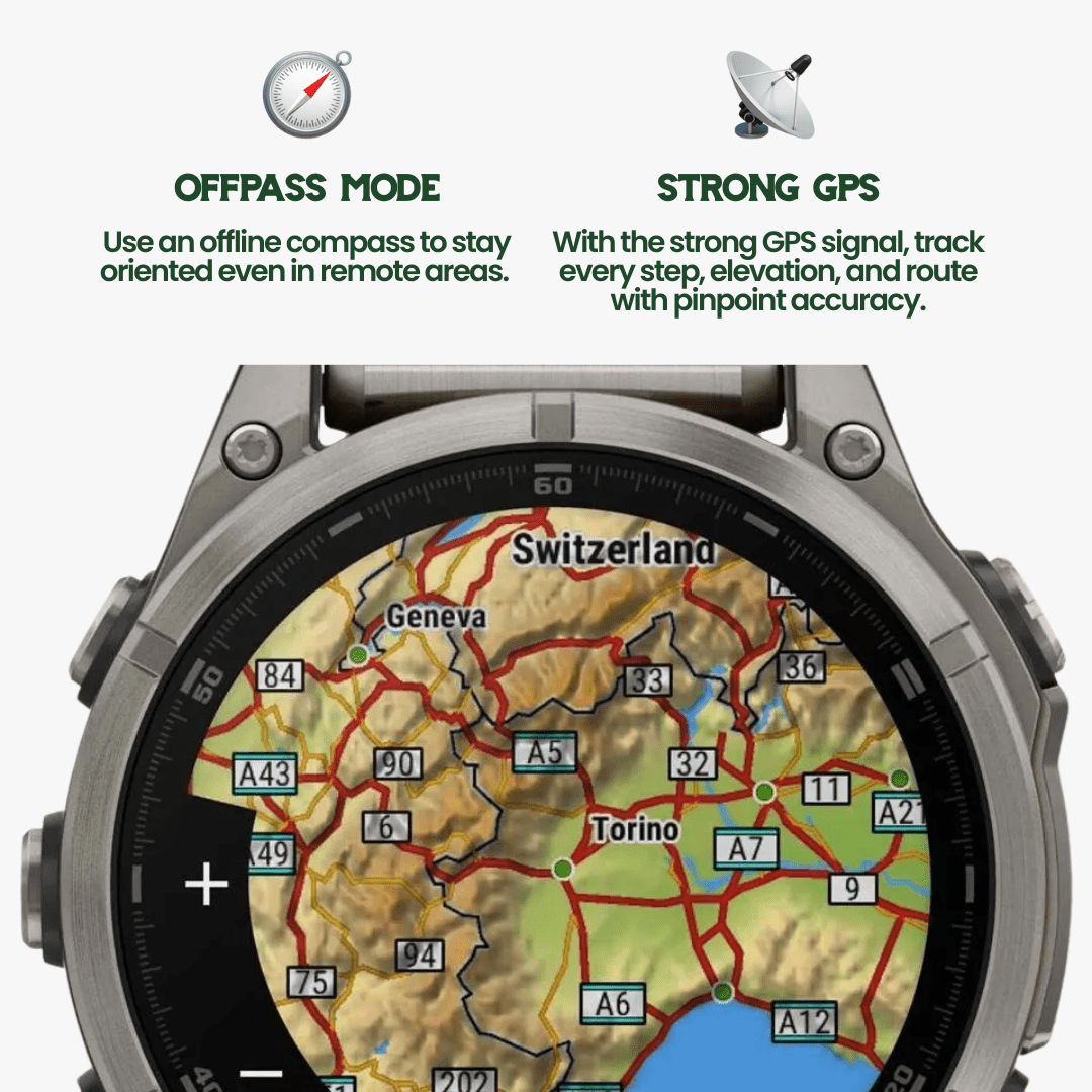 TrekSight X - Smartwatch outdoor con GPS, bussola e monitoraggio della salute