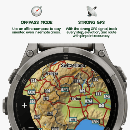 TrekSight X - Smartwatch outdoor con GPS, bussola e monitoraggio della salute