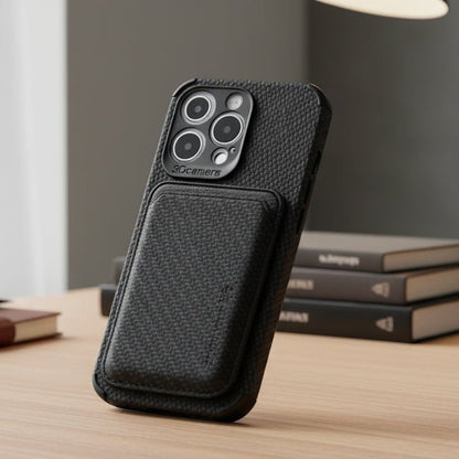CARBONEDGE – Custodia in fibra di carbonio compatibile con superficie premium per iPhone 14 Pro e iPhone 13