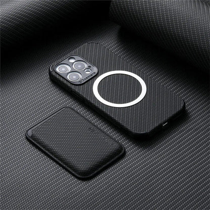 CARBONEDGE – Custodia in fibra di carbonio compatibile con superficie premium per iPhone 14 Pro e iPhone 13