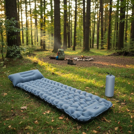 AirTrek Mat - Materasso gonfiabile da campeggio con pompa a pedale e design ergonomico