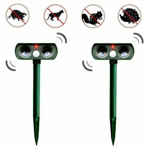 ANIMALBLOCK - Repellente ultrasonico alimentato ad energia solare per casa e giardino