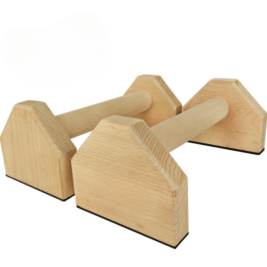 Barre di potenza per calistenia - barre per piegamenti in legno per un allenamento stabile