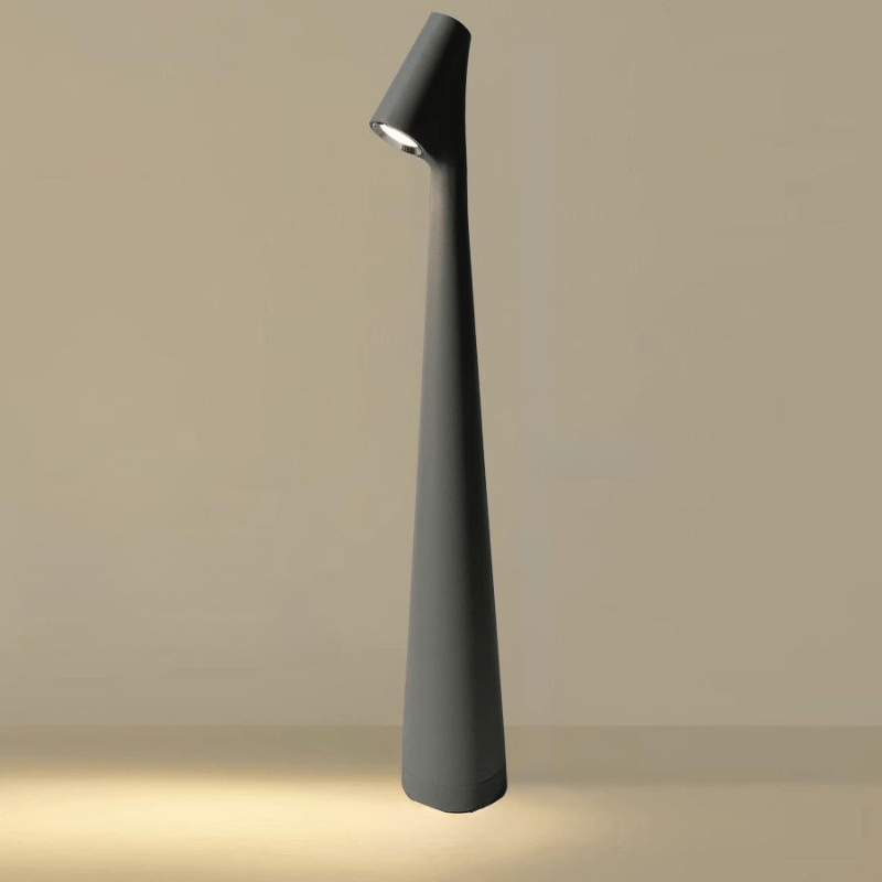 Lampada da tavolo in metallo - ricaricabile e dal design elegante per interni ed esterni