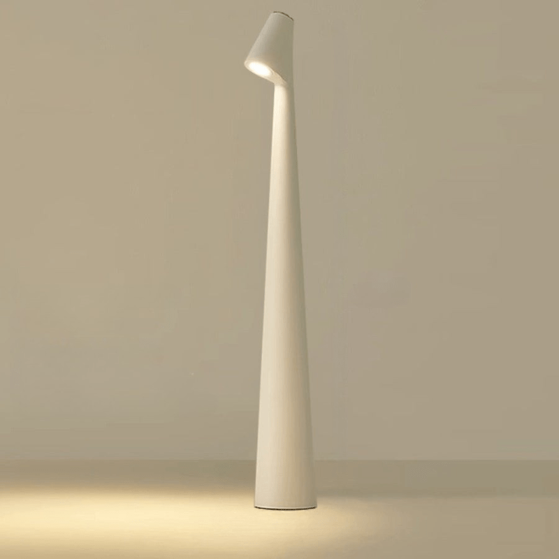 Lampada da tavolo in metallo - ricaricabile e dal design elegante per interni ed esterni