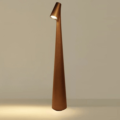 Lampada da tavolo in metallo - ricaricabile e dal design elegante per interni ed esterni