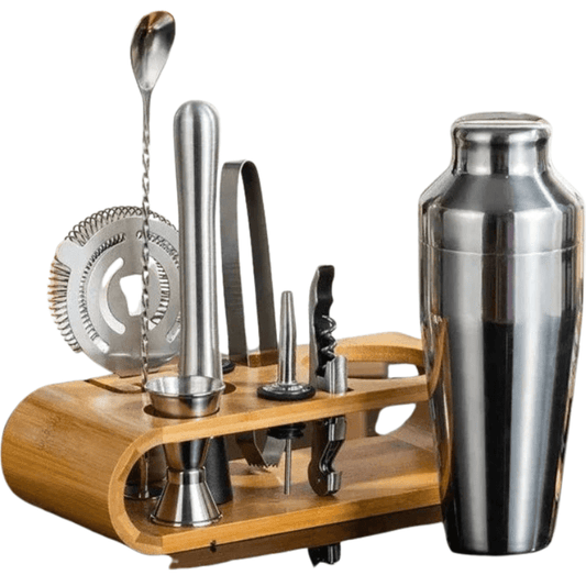 LUXMIX BARSET - Set da bar in acciaio inossidabile da 10 pezzi per cocktail eleganti