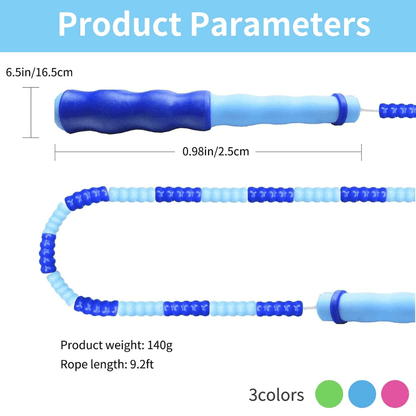 Flexirope - Corda da salto con perline regolabile per cardio e resistenza
