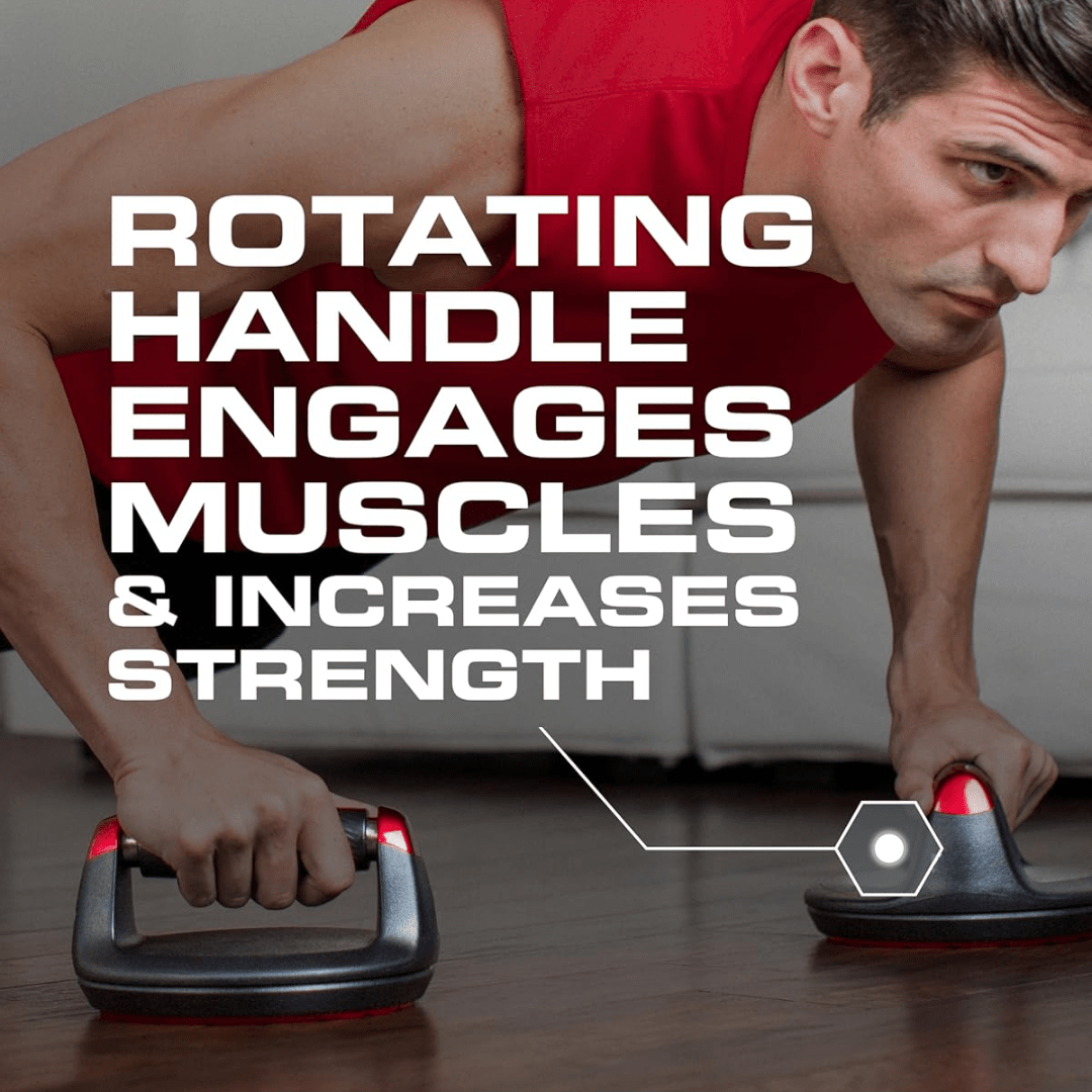 Spinfit Push-Up Grips - Impugnature rotanti per piegamenti per un allenamento efficace della parte superiore del corpo