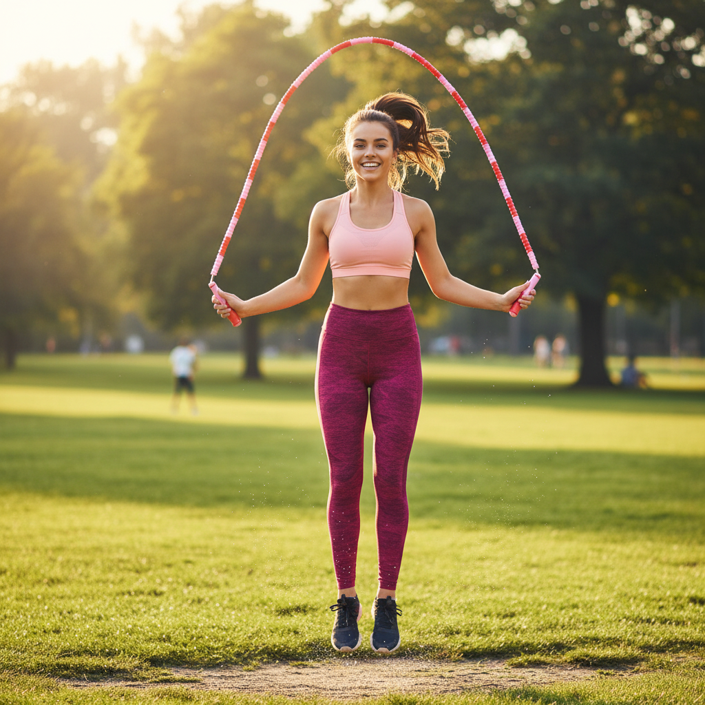 Flexirope - Corda da salto con perline regolabile per cardio e resistenza
