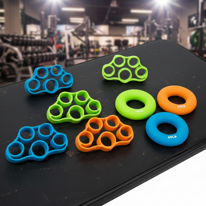 PowerGrip - Set da 6 rinforzatori della presa per rafforzare la forza di presa e alleviare il dolore