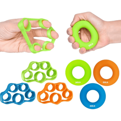 PowerGrip - Set da 6 rinforzatori della presa per rafforzare la forza di presa e alleviare il dolore