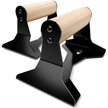PowerGrip - Parallettes ergonomiche in legno con nucleo in acciaio per le flessioni