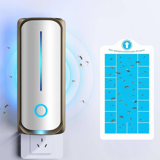 Trappole plug-in per mosche della frutta da utilizzare in casa, zapper elettrico per zanzare e cattura moscerini e tignole, con luce UV notturna da 9 W, confezione da 2