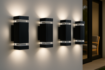 Lumora – Lampada da Esterno Moderna Up & Down Nera – Impermeabile IP65 con Attacco GU10
