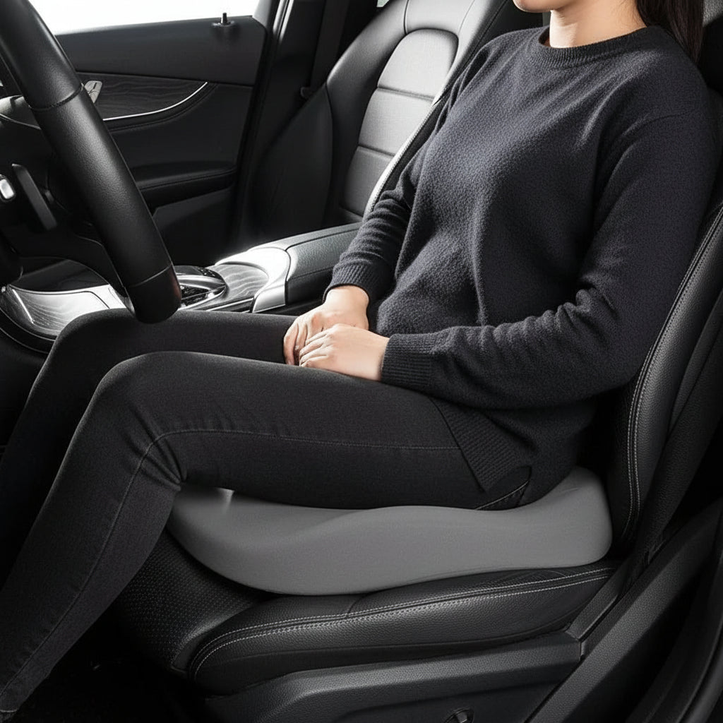 ELEVACUSH – Cuscino per sedile in memory foam regolabile per comfort e supporto durante la guida