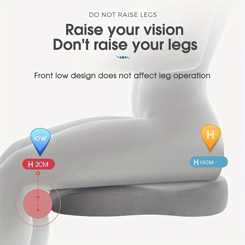 ELEVACUSH – Cuscino per sedile in memory foam regolabile per comfort e supporto durante la guida