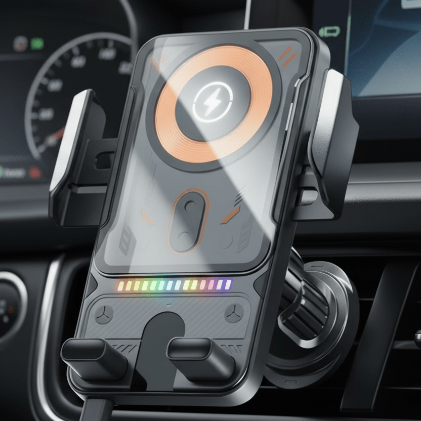 ROTAFIX – supporto per auto 2-in-1 ruotabile automaticamente con caricatore wireless