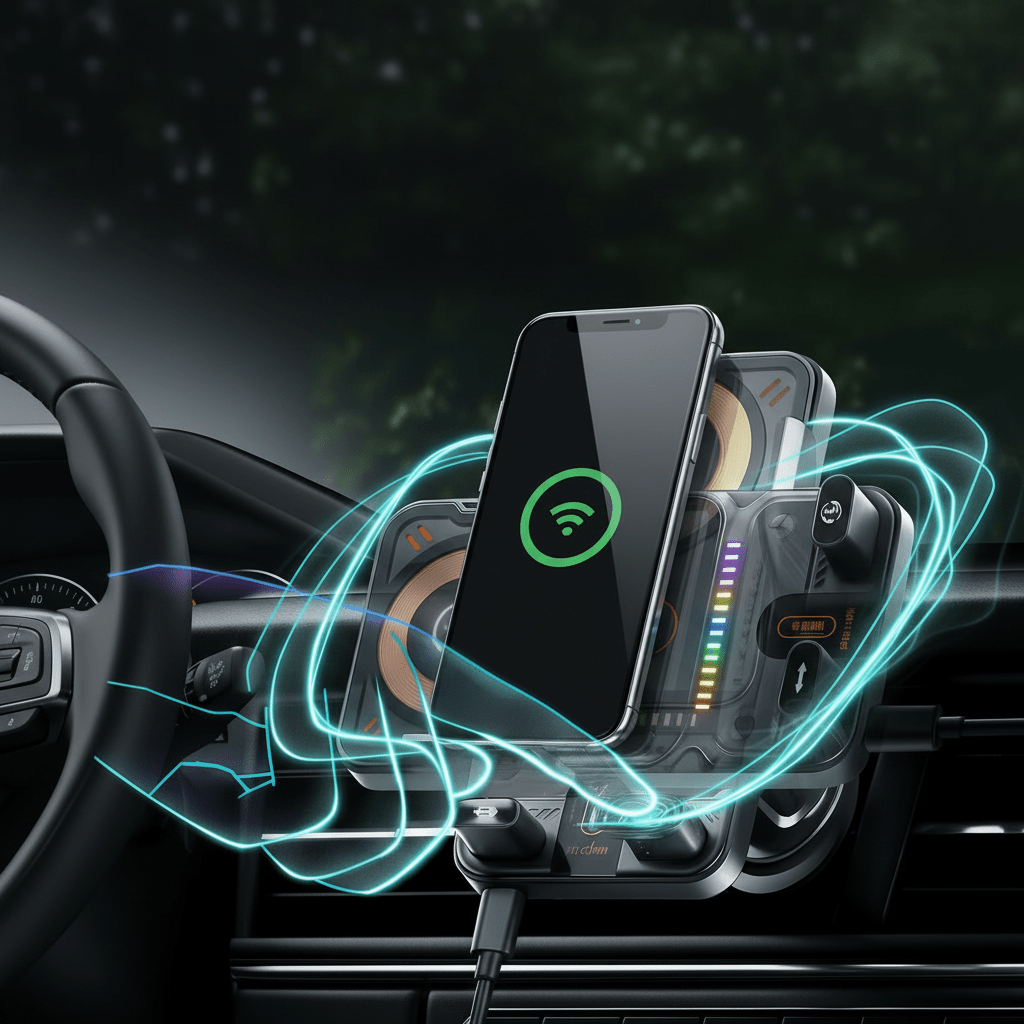 ROTAFIX – supporto per auto 2-in-1 ruotabile automaticamente con caricatore wireless