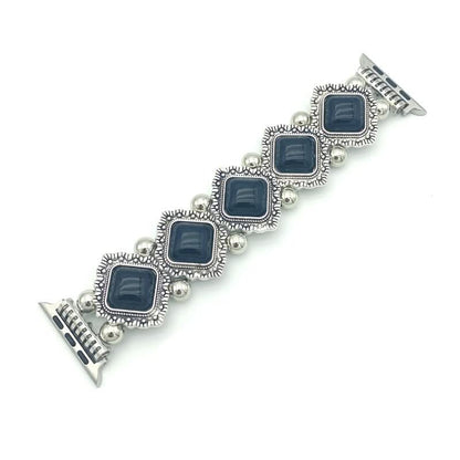 Azurelle – Bracciale Boho-Chic per smartwatch con dettaglio in turchese pregiato