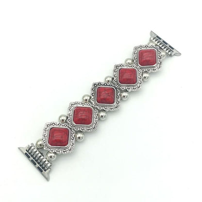 Azurelle – Bracciale Boho-Chic per smartwatch con dettaglio in turchese pregiato