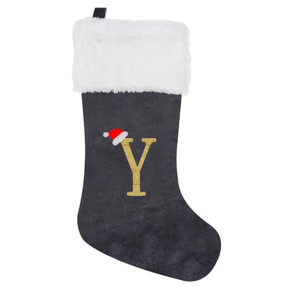 VelvetMonogram | Calza di Natale in velluto personalizzata per decorazioni natalizie