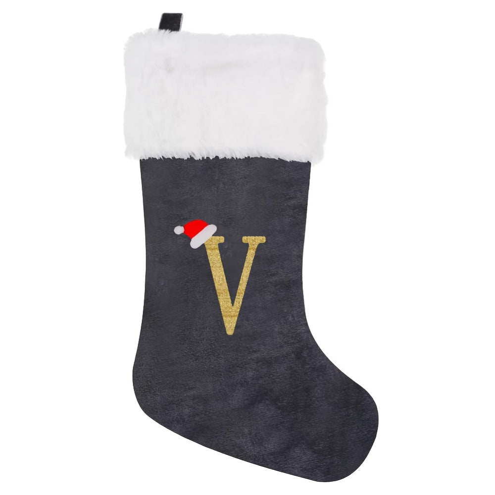 VelvetMonogram | Calza di Natale in velluto personalizzata per decorazioni natalizie