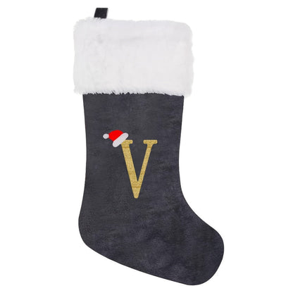 VelvetMonogram | Calza di Natale in velluto personalizzata per decorazioni natalizie
