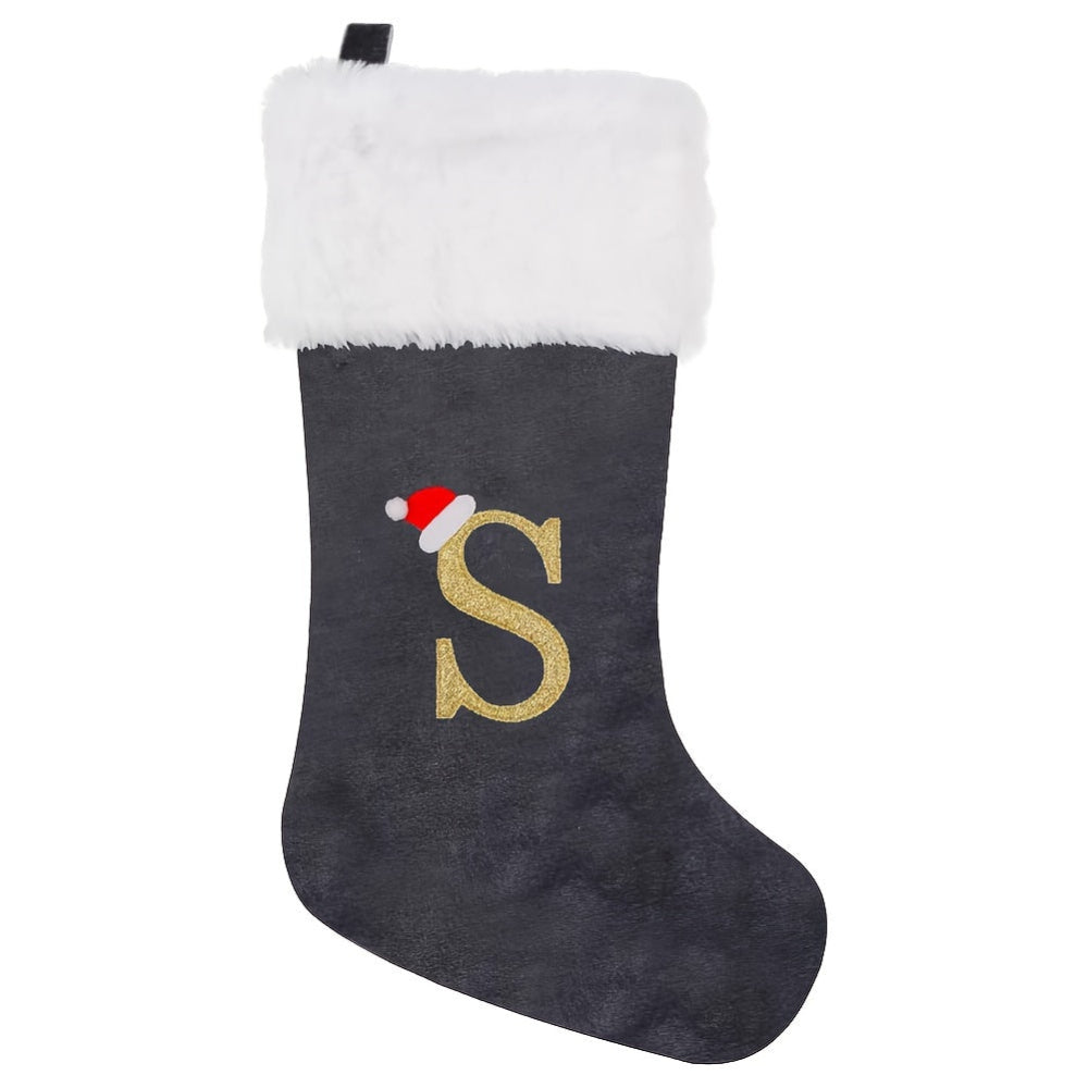 VelvetMonogram | Calza di Natale in velluto personalizzata per decorazioni natalizie