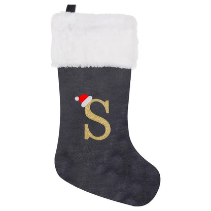 VelvetMonogram | Calza di Natale in velluto personalizzata per decorazioni natalizie