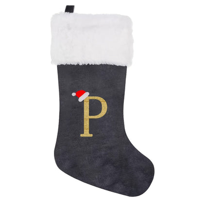 VelvetMonogram | Calza di Natale in velluto personalizzata per decorazioni natalizie