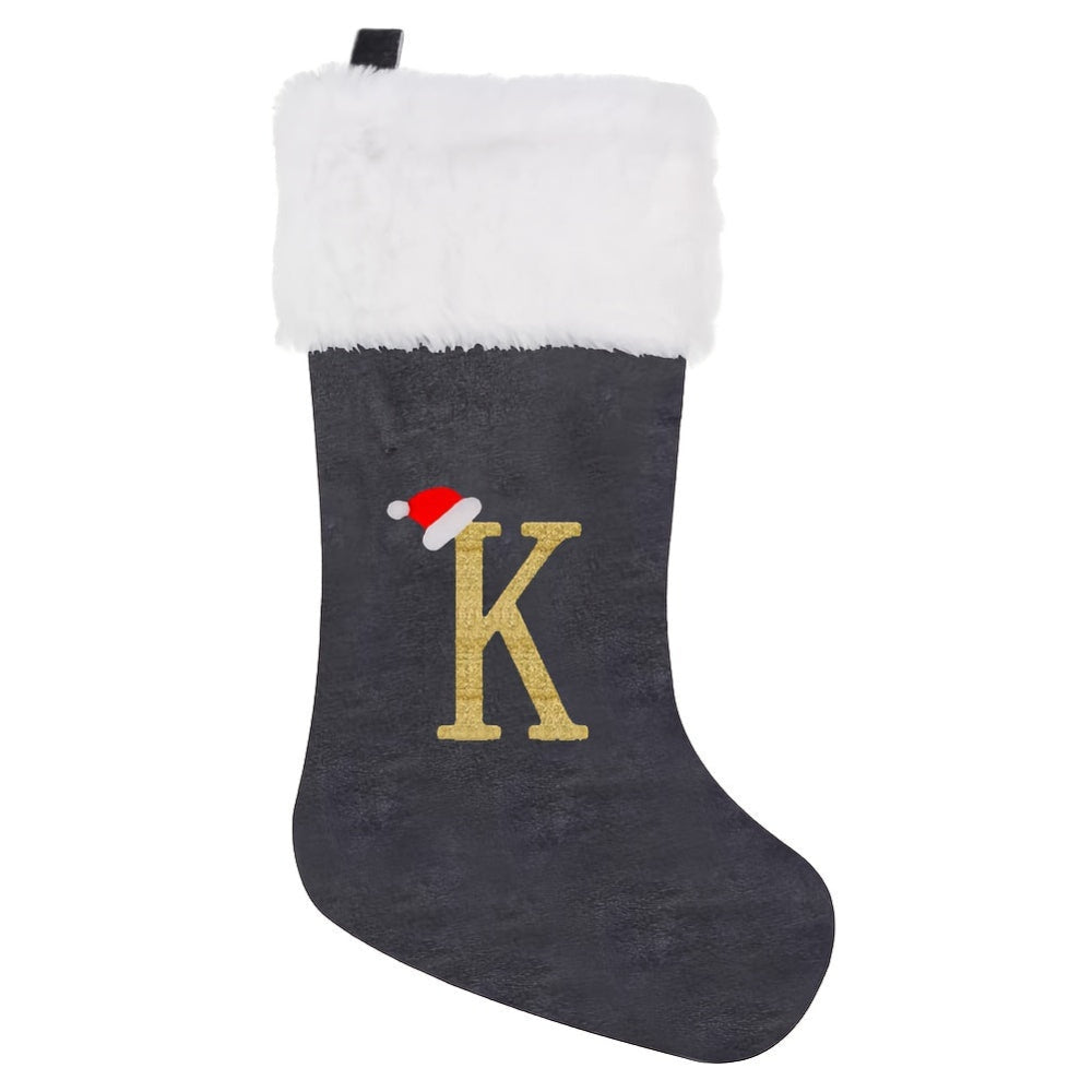 VelvetMonogram | Calza di Natale in velluto personalizzata per decorazioni natalizie