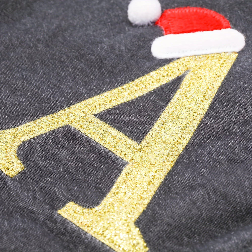 VelvetMonogram | Calza di Natale in velluto personalizzata per decorazioni natalizie