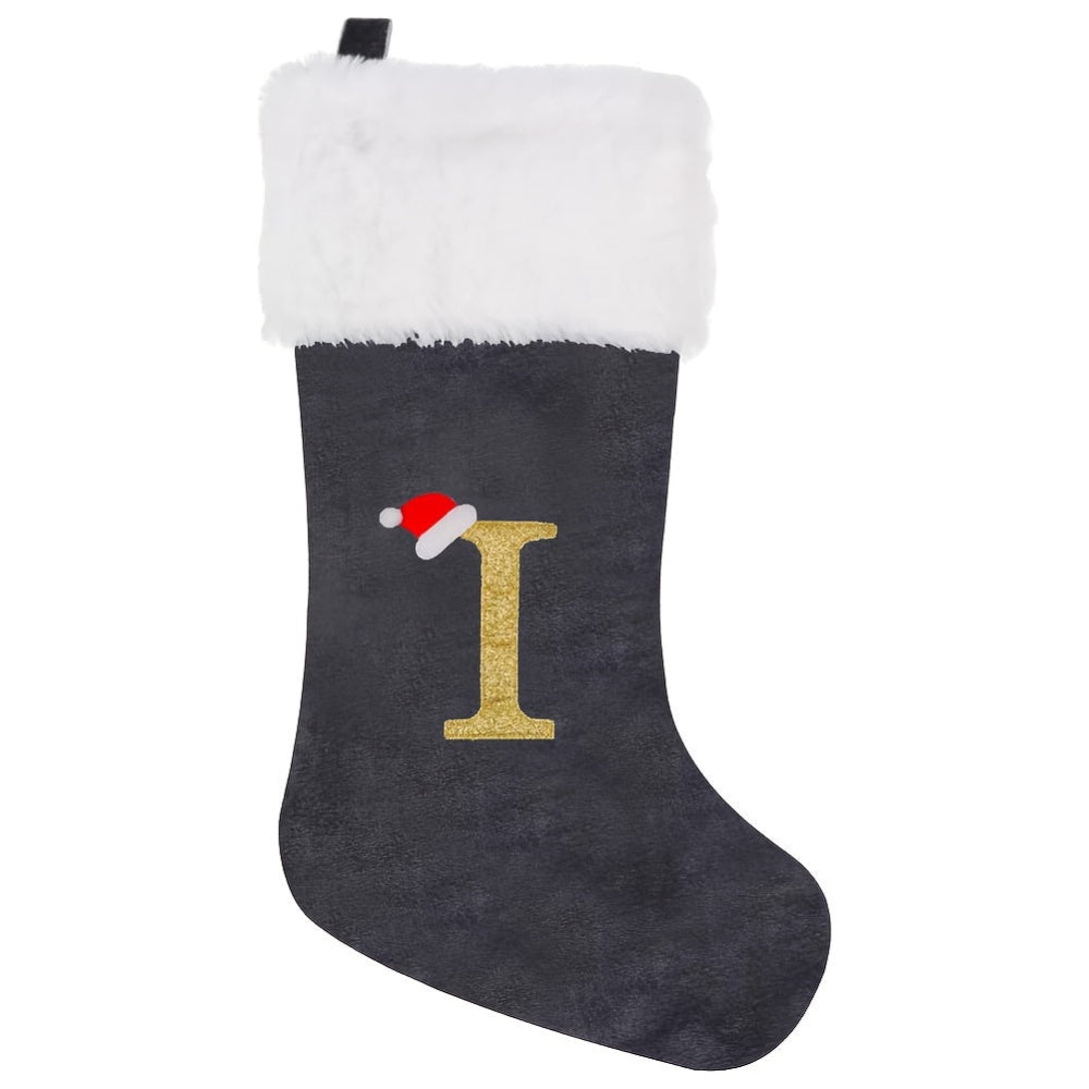 VelvetMonogram | Calza di Natale in velluto personalizzata per decorazioni natalizie