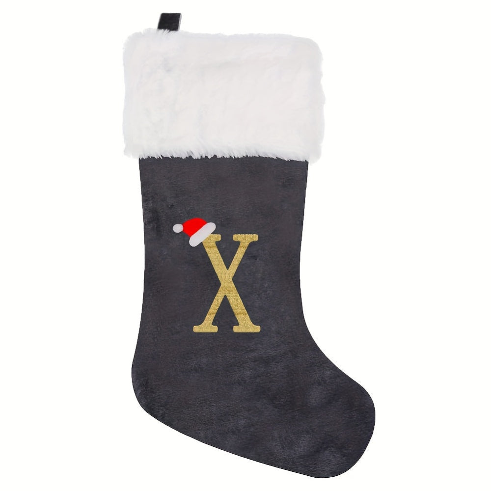 VelvetMonogram | Calza di Natale in velluto personalizzata per decorazioni natalizie
