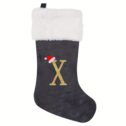 VelvetMonogram | Calza di Natale in velluto personalizzata per decorazioni natalizie