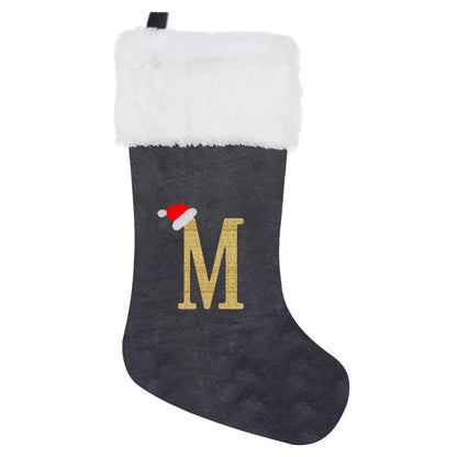 VelvetMonogram | Calza di Natale in velluto personalizzata per decorazioni natalizie