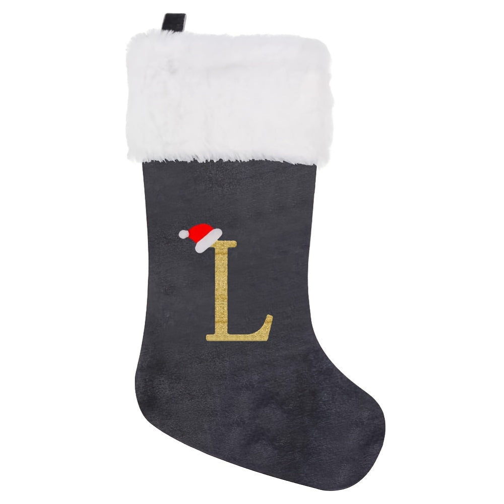 VelvetMonogram | Calza di Natale in velluto personalizzata per decorazioni natalizie